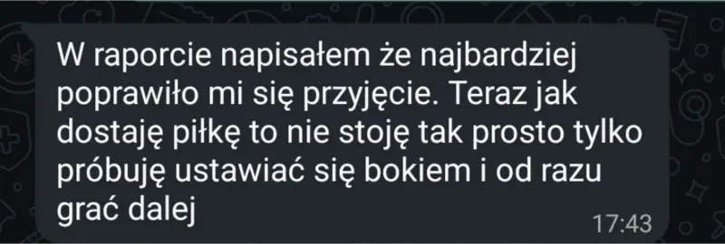 Wiadomość podopiecznego FootballFlow10 - efekt 10